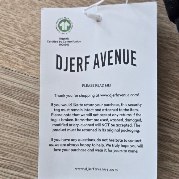 Djerf Avenue Breezy Tube Top Black Small 100% Cotton | MSRP $75 | New With Tags - Picture 16 of 16